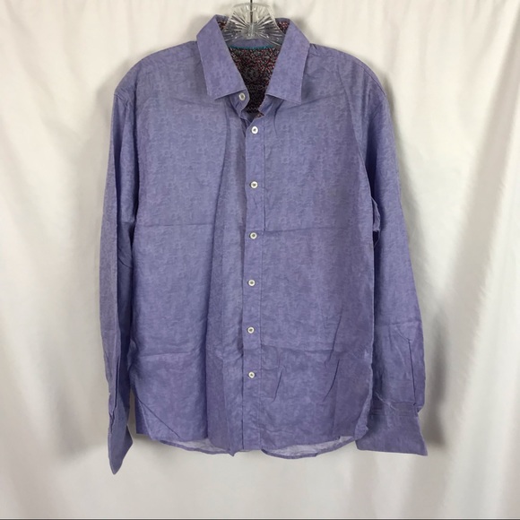 Bugatchi shaped fit long sleeve button down shirt - Picture 1 of 8